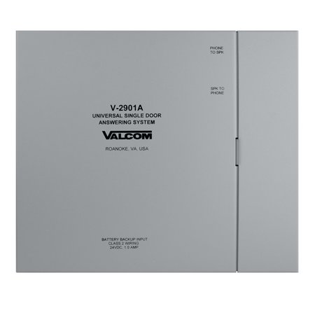 VALCOM Single Door Answering Device, Enhanced, Activates Door Locks - One V-2901A